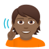 🧏🏾 deaf person: medium-dark skin tone display on JoyPixels